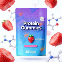 OEM Suiker Vrije Proteïne Gummies voor Volwassenen, Spierherstel & -groei, Huid-, Haar- en Nagelgezondheid, Ondersteunt Functionele Voedingsgummies