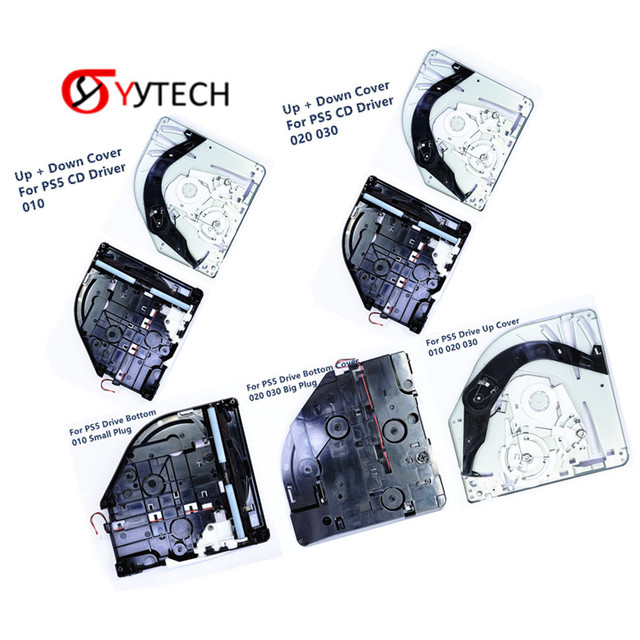 SYYTECH Replacement Up-Bottom Disc Drive Cover for PS5 Console Optic Driver Repair Parts