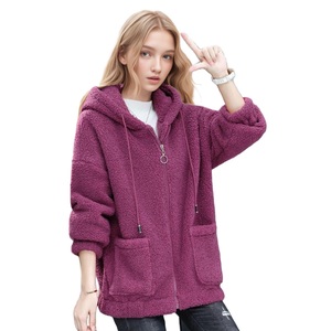 Manteaux d'hiver pour femmes pas chers, en fourrure, à manches longues, avec fermeture éclair, chauds et tendance - Product Image 1