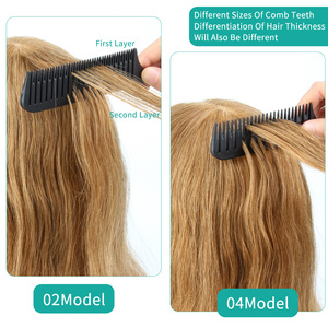 Uso en el hogar Distribución <span class=keywords><strong>de</strong></span> piezas conveniente Teñido Cepillo para resaltar el cabello Resistencia al calor duradera Peine <span class=keywords><strong>de</strong></span> cola <span class=keywords><strong>de</strong></span> rata - Product Image 6