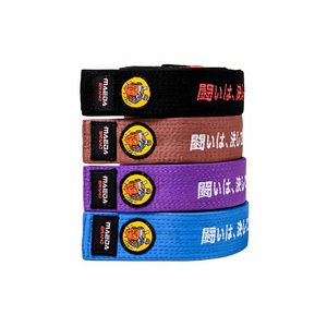 Ceinture d'arts martiaux BJJ Jiu-Jitsu unisexe pour adultes, personnalisable, 100% coton, ceinture de Jiu-Jitsu brésilien sur mesure - Product Image 2