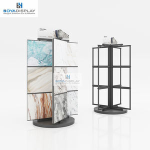 4面回転ディスプレイラック - 金属製360度回転ディスプレイスタンド（小売店衣料品アクセサリー用） - Product Image 1