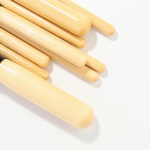 YRX Juego de 9 Brochas de Maquillaje de Viaje con Mango de Bambú, Brochas de Maquillaje Naturales de Pelo Animal - Product Image 3