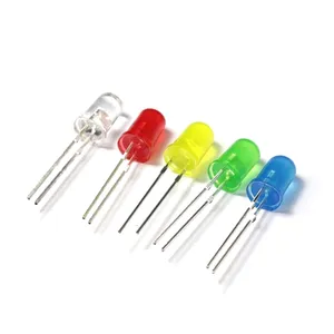 Diodo led rgb com 2 pinos, vermelho, verde, amarelo, 1w, 2w, 1mm, 3mm, 5mm, 8mm
