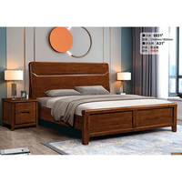 Offre Spéciale de chambre à coucher double design simple et moderne, lit en bois normal à prix de gros