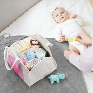 Cesta de Almacenamiento para Pañales de Bebé Recién <span class=keywords><strong>Nacido</strong></span>, Organizador de Cesta para Regalo de Baby Shower - Product Image 6