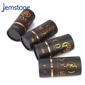 Bouteilles cosmétiques en papier kraft recyclé et recyclable de taille personnalisée avec impression dorée, emballage en tube de papier - Product Image 4