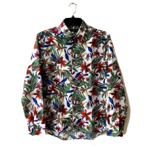 Custom OEM ODM Plus Size Poly <strong>Peach</strong> Casual 2024 Men's Printed Long Sleeve <strong>Shirt</strong> - Product Image 1