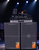 KES6120 Gaya Sama Kit Audio 12 Inch Termasuk Sepasang Speaker, Amplifier Profesional, Efek, dan Mikrofon