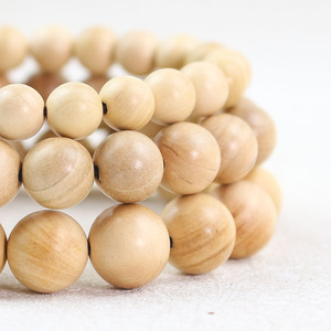 Bracelet en bois de buis, 108 perles rondes en bois naturel, bijoux cadeau unisexe - Product Image 3