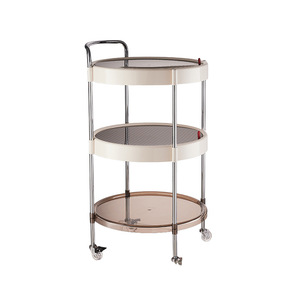 Movable Trolley 3 Floors Four-<b>Wheel</b> Storage Rack For Bedroom And Living Room Snack Toy Organization - Product Image 5