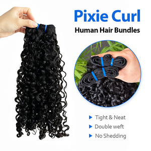 ผมแท้แบบพิกซี่เคิร์ลขนาด 14-18 นิ้ว ขายส่งเป็นมัด 100% สำหรับผู้หญิงผิวสี  โรงงานผู้ผลิต ไม่หลุดร่วง - Product Image 6
