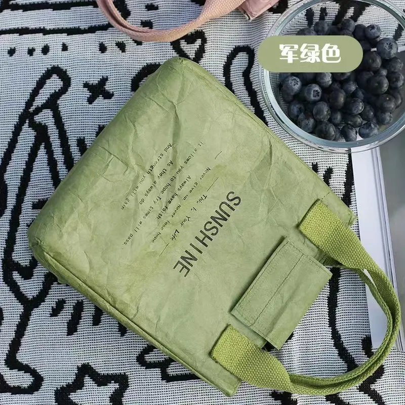 Waterproof Lunch Cooler Bag Tyvek Thermal Insulated Wholesale Custom Picnic Snack Tyvek Lunch Bag