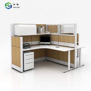 Modular phân vùng văn phòng <span class=keywords><strong>2</strong></span> người Workstation cubicle bàn với overhead tủ - Product Image 1
