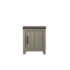 Nyla 16W Gray Oak <b>End</b> <b>Table</b> Side <b>Table</b> Nightstand With Cabinet Door - Product Image 3
