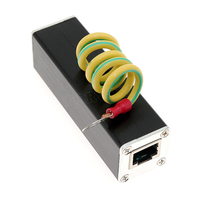 Parafoudre réseau RJ45 SPD pour Ethernet 100M, blindé en alliage d'aluminium, 100 Mbps, en stock, 5KA 15V