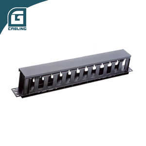 Gcabling 1U 19 pouces Armoire réseau Meilleur gestionnaire de stockage de câbles Cordon de brassage horizontal Orginazr Gestion des câbles pour centre de données - Product Image 2