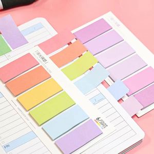 Candy Color Gradient Self-Adhesive Sticky Notes Colorful Index Tabs <b>Bookmarks</b> Classification Labels Essential School Office - Product Image 4