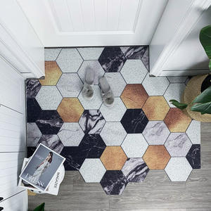 Alfombra de Entrada de Estilo Nórdico, Rectangular, con Patrón Geométrico, de Fibra de Polipropileno, Antideslizante, Resistente a las Manchas, Personalizable - Product Image 2