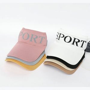 Venta Directa de Fábrica, Gorra de Verano Tejida con Letras, Visera para el Sol, Gorra Deportiva para Mujer, Parte Superior Vacía - Product Image 1