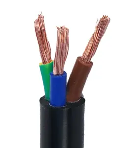 Cableado de Casa barato 20AWG PVC Cobre RVV Cable negro con revestimiento suave