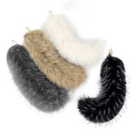 Faux loup renard queue porte-clés en peluche doux queue d'animal accessoire pour Costume sac charme Cosplay