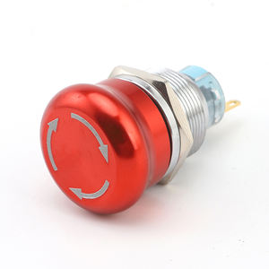 Bouton poussoir anti-vandalisme automatique 220v 1p2t 16mm interrupteur à bouton-poussoir momentané à retour automatique - Product Image 1