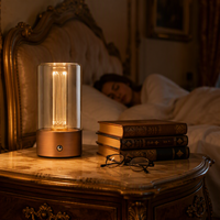 Lampe de chevet améliorant le sommeil, lampe de bureau d'ambiance à colonne lumineuse à gradation infinie pour salon