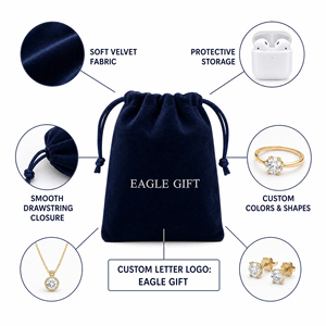 Sac à cordon en velours personnalisé avec logo imprimé, personnalisable pour cadeaux et artisanat, vente en gros - Product Image 2