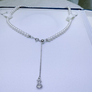 สร้อยคอมุกน้ำจืดแท้ 5-6 มม. สำหรับผู้หญิง แบรนด์ Zhuji หรูหรา พร้อมสายเงินแท้ S925 ประดับออโรร่า  แทบไร้ตำหนิ  พร้อมถุงนำโชค - Product Image 3