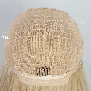 Peluca de encaje de cabello liso largo estilo europeo-americano para mujer, con fibra resistente al calor, volumen aumentado, raya al medio y gorra frontal de encaje. - Product Image 5