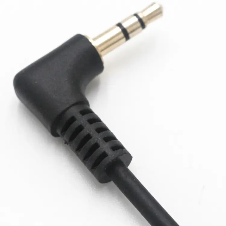 Premium Quality 3.5ミリメートルGold Plated TRRS 90 Degree Angle Male To Male 3.5ミリメートルJack Audio Spring Cable//