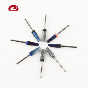 SHUANGJIA Cortes mixtos profesionales Azul Nano Recubrimiento Seguridad Manicura Carburo de tungsteno Brocas para uñas - Product Image 3