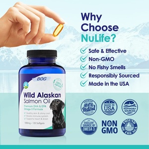 Label pribadi minyak ikan Salmon minyak lunak Omega 3 minyak ikan untuk hewan peliharaan dan anjing - Product Image 5