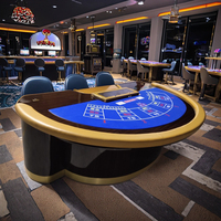 Meja Kasino Digital QINLONG Deluxe Profesional Berbahan Felt Berkualitas Tinggi Mewah untuk Baccarat dan Texas, Dapat Disesuaikan