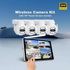 <span class=keywords><strong>Kit</strong></span> NVR Inalámbrico <span class=keywords><strong>de</strong></span> 4 Canales en Oferta, WIFI HD 5MP, Cámara <span class=keywords><strong>de</strong></span> <span class=keywords><strong>Seguridad</strong></span> H.265, Sistema CCTV, Cámara Inteligente con Audio Bidireccional - Product Image 3
