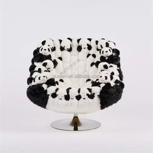 Silla de salón de diseño, muñeca creativa, figura de <span class=keywords><strong>Panda</strong></span> animal, silla de sofá giratoria informal perezosa - Product Image 6