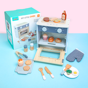 Ensemble de jouets en bois « Mon petit four » pour enfants, accessoires de <span class=keywords><strong>cuisine</strong></span> pour jeu d'imitation, jeu d'apprentissage de la pâtisserie Montessori pour la maternelle, coffret cadeau - Product Image 1