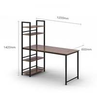 Bureau d'ordinateur moderne convertible et extensible en bois, avec armoire à 3 tiroirs et gestion des câbles, idéal pour PC/ordinateur portable, étude, écriture, maison