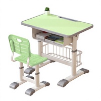 Ensemble bureau et chaise réglables en hauteur, robustes, pour élèves du primaire, vente en gros directe d'usine, table d'étude pour salle de classe