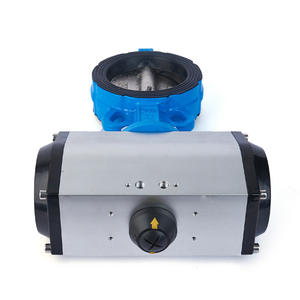 Válvula de Mariposa Neumática Personalizada Qimaike D671X-16, Asiento Suave, Hierro Dúctil/Acero Inoxidable, Tipo Wafer - Product Image 1