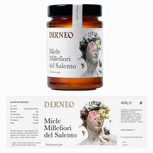 Tùy chỉnh mật ong nhãn vàng lá in kỹ thuật số Kết cấu GiấY Dán thực phẩm 16oz thủy tinh <span class=keywords><strong>Mason</strong></span> đóng hộp Jar chai bao bì nhãn - Product Image 5