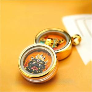 สร้อยคอจี้ทังก้าทิเบตชุบทองสแตนเลสคุณภาพสูง จี้กล่องกาวูมรดกทางวัฒนธรรม - Product Image 2