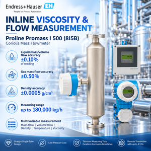 เครื่องวัดอัตราการไหลของก๊าซ/อากาศแบบ Coriolis รุ่น Endress+Hauser Promass I 500 8I5B พร้อมรีโมทคอนโทรล 4 IO OEM ปรับแต่งได้ ผลิตจากสแตนเลส - Product Image 2