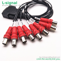 Adaptateur de câble vidéo D Sub DB 15 mâle vers 8 BNC femelle pour système de surveillance CCTV