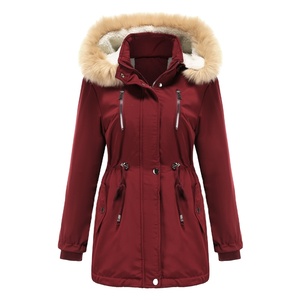 <span class=keywords><strong>Parka</strong></span> de luxe pour femmes, écologique, <span class=keywords><strong>avec</strong></span> <span class=keywords><strong>capuche</strong></span> en fausse fourrure riche, coupe-vent, multi-poches, fermetures éclair, cordon, manteaux en fausse fourrure durables pour femmes - Product Image 1