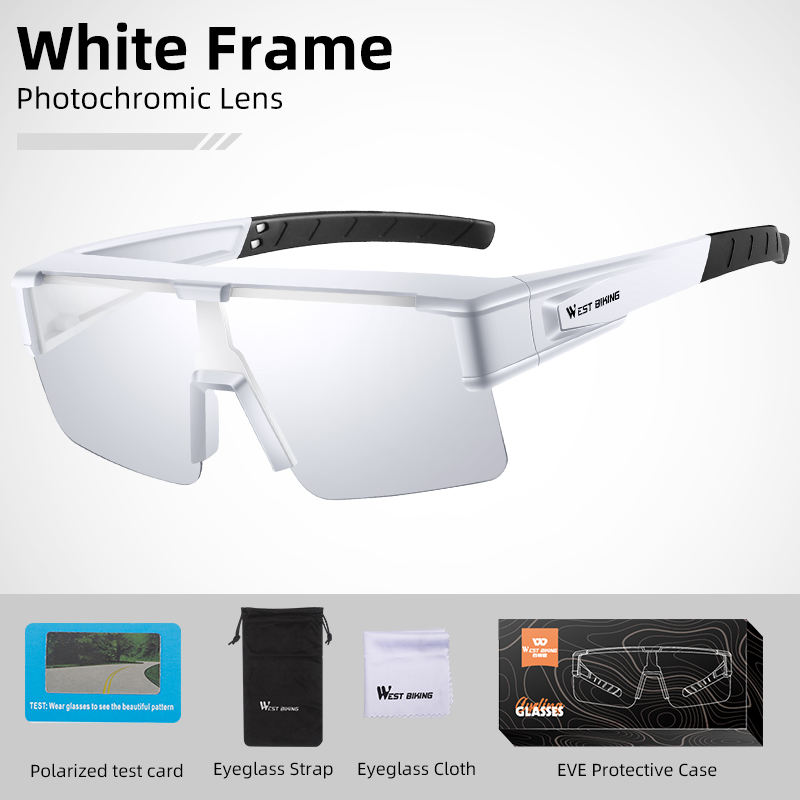 Cadre blanc lentille photochromique