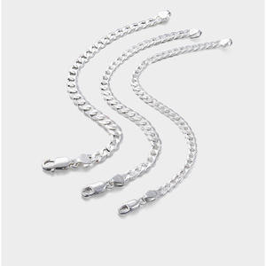 マンヒップホップジュエリー925スターリングシルバーロジウムメッキ6mm/7mm/8mmチェーンキューバチェーンブレスレット - Product Image 4