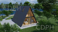 Structure Petite Cabine/Petite Maison/Un Cadre Triangle Maison Kit pour Vivre Triangle Forme Acier Moderne Maison Préfabriquée Villa