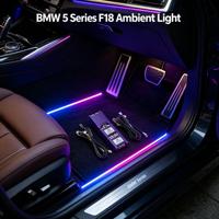 Luz Ambiental para Auto BMW Serie 5 F18 2012-2017, Tamaño OEM, 24 LED, Kit Arcoíris Galáctico, Control por Botón de Pantalla